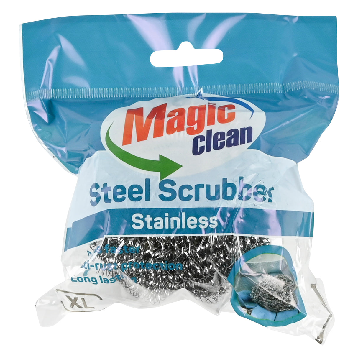 Magic Clean XL Éponge en acier inoxydable 40gr