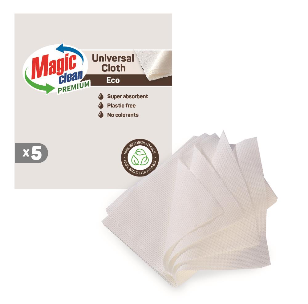 Magic Clean Premium Reinigingsdoek viscose Eco 34 x 35 cm 5 dlg