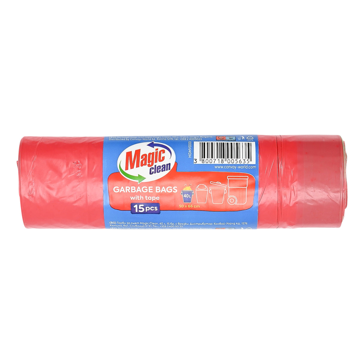 Magic Clean Müllsäcke mit Kordelzug 40 L 15 Stk