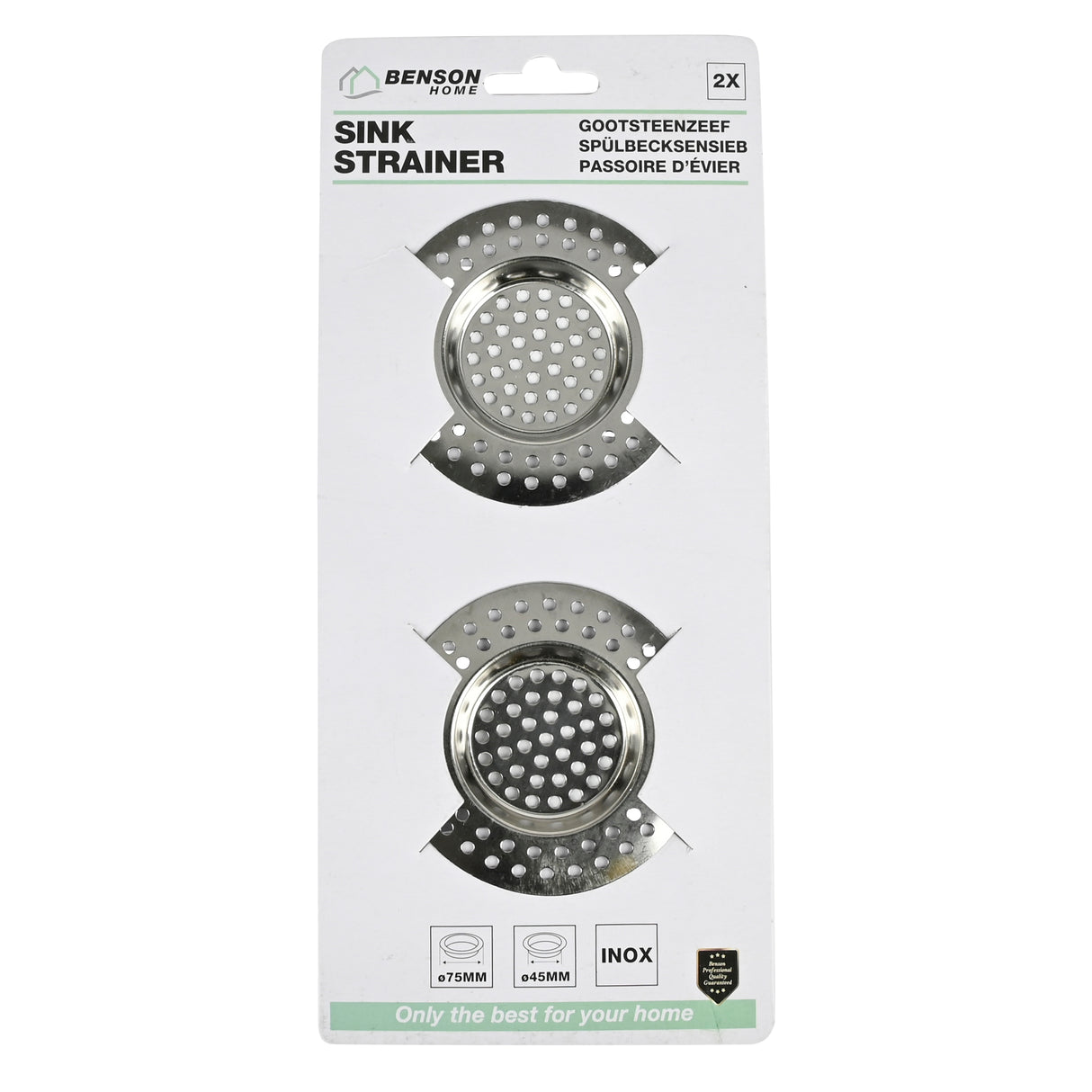Gootsteenzeef RVS extra gaten 2 dlg