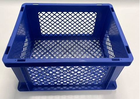 Fietskrat kunststof 40 x 30 x 22 cm steen blauw
