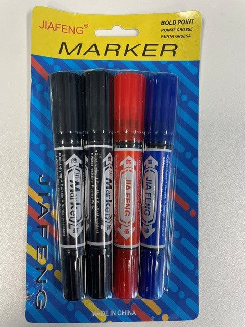 Merkstift permanent 4 dlg kleur