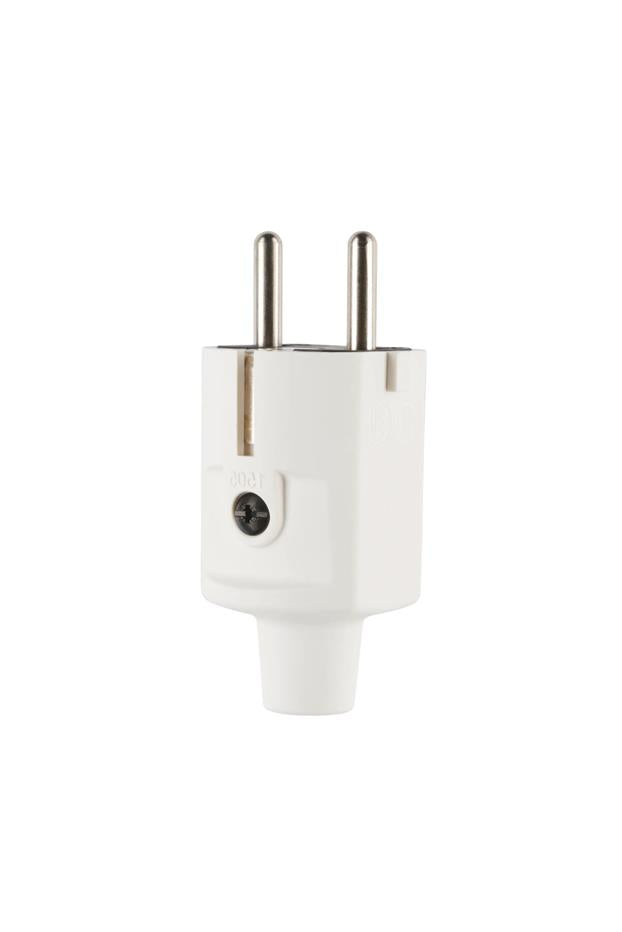Schutzkontakt-Stecker PVC + SK weiss