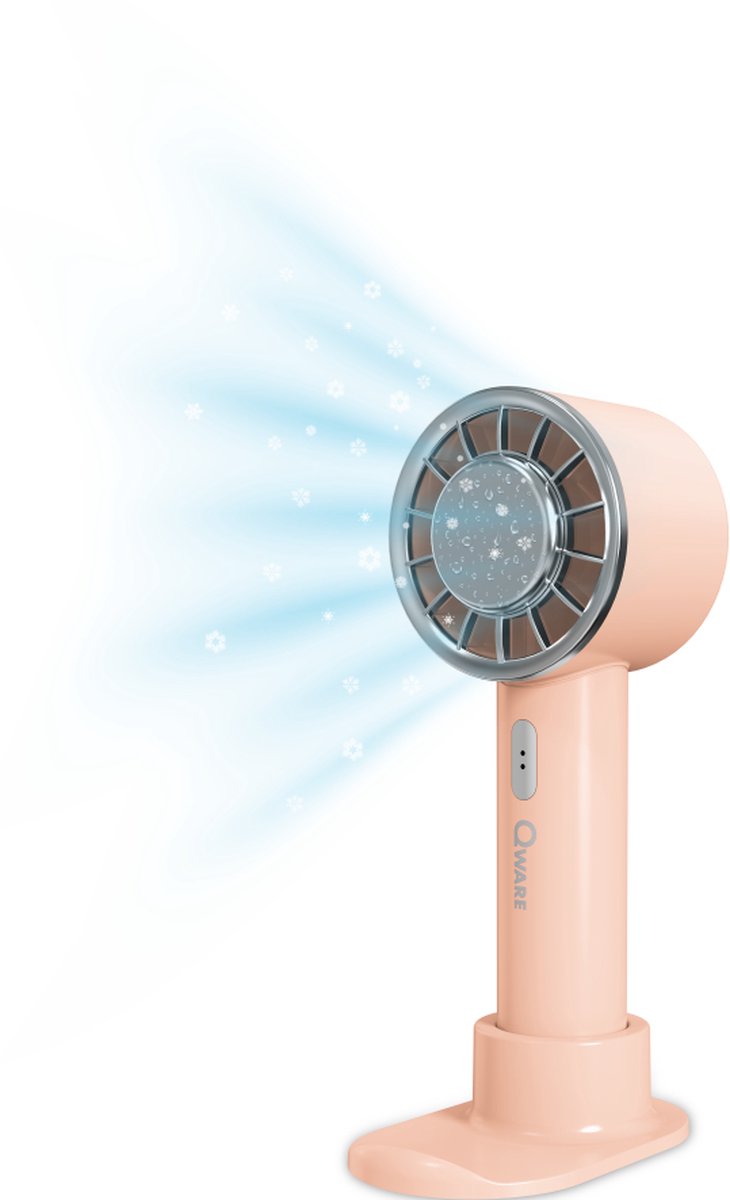 Qware Ice Handventilator rosa