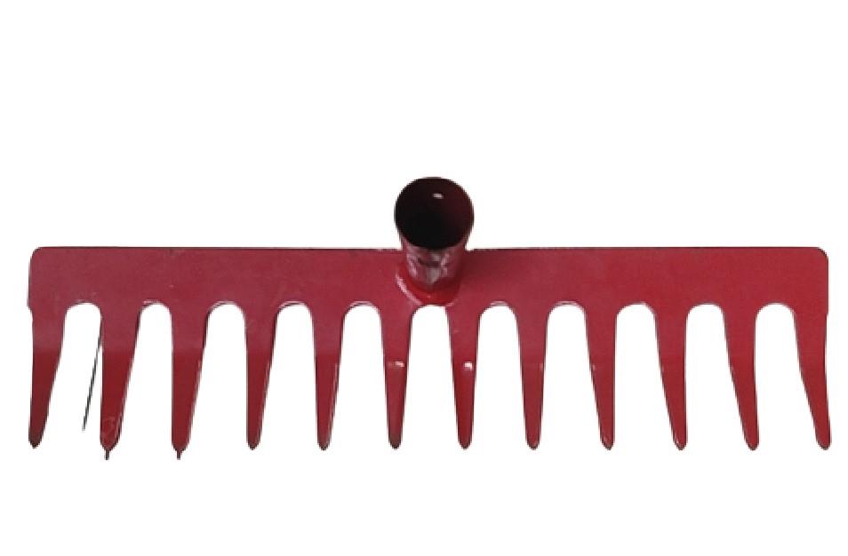 Rateau 12 dents métal rouge