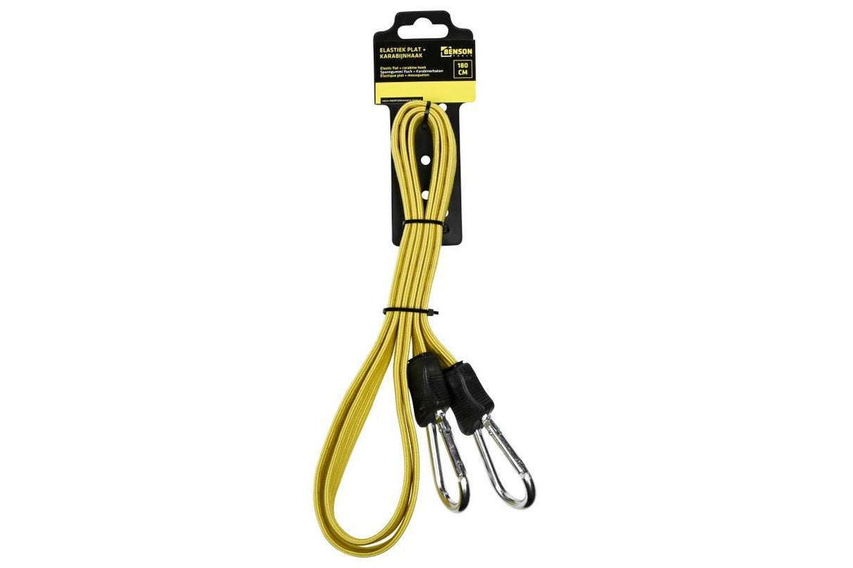 Elastic flat 180 cm + carabine hook