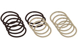 Élastique à cheveux 15 pcs beige/ marron