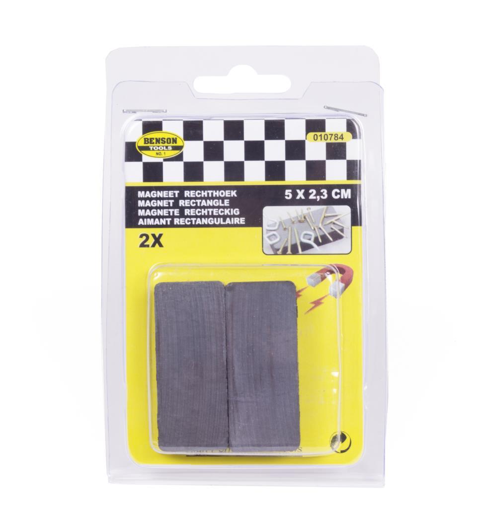 Magneet 50 x 23 mm 2 dlg rechthoek