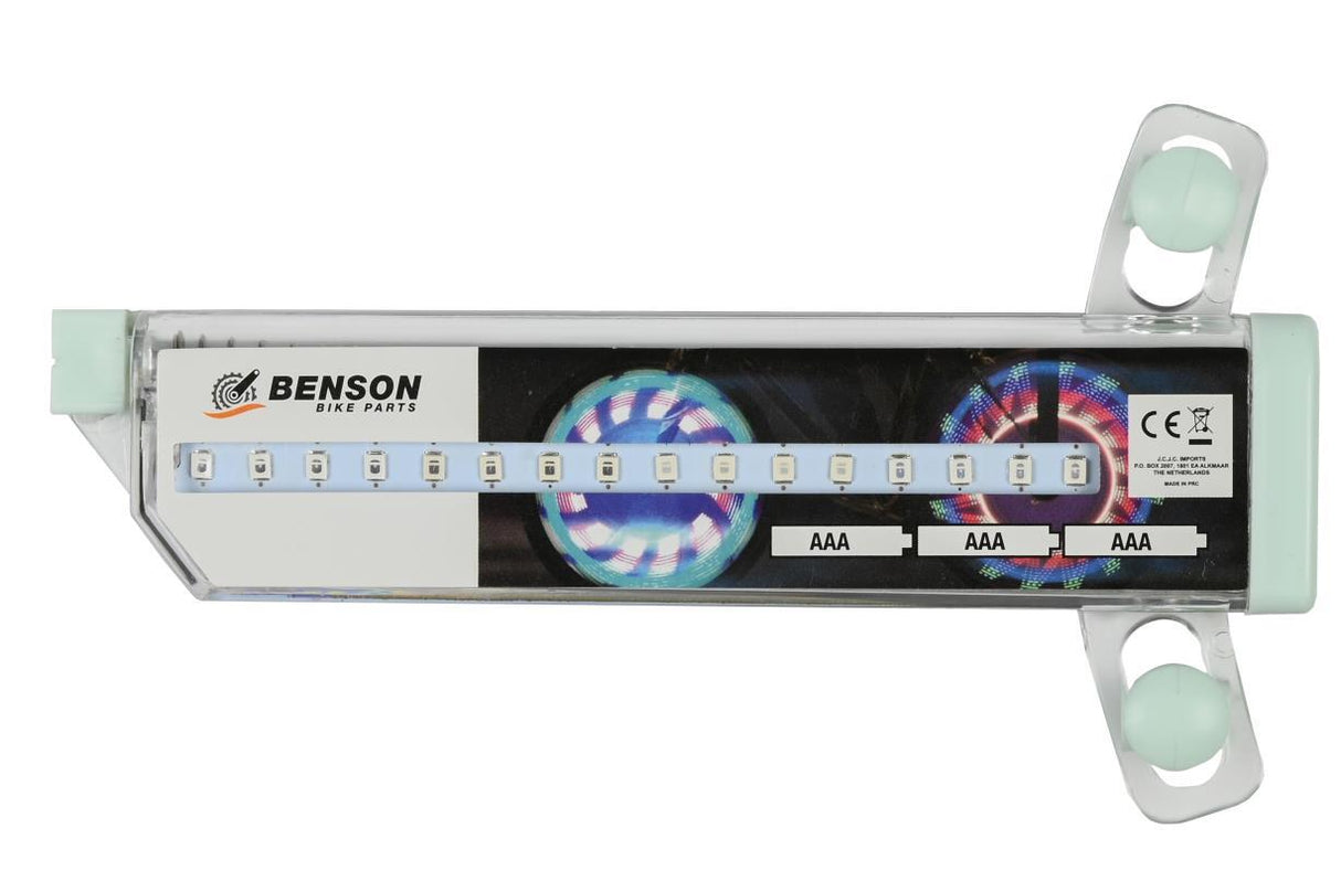 LED fietsverlichting kleur wiel 32 motieven