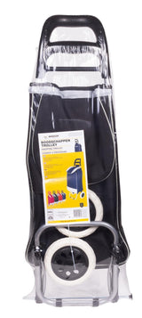 Boodschappentrolley 92 x 32 x 21 cm zwart