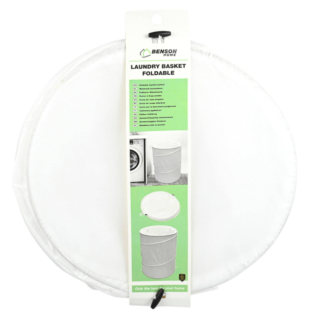 Foldable laundry basket 79 ltr white