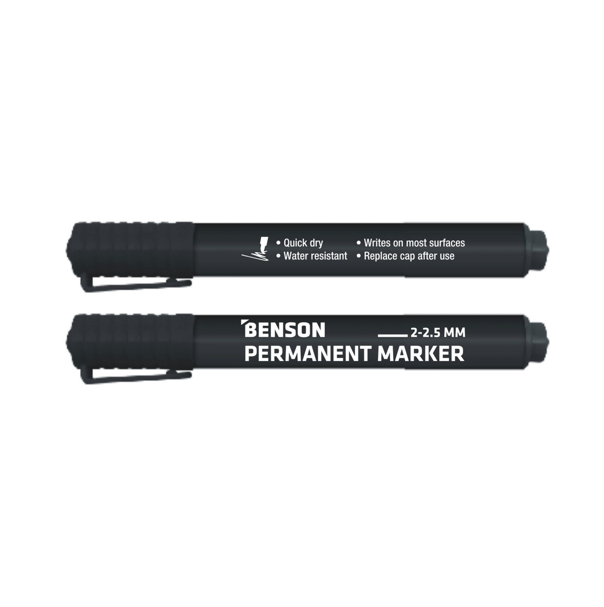 Feutre permanent 4 pcs noir profi