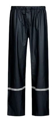 Regenbroek zwart met reflectie maat L